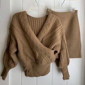 Chicwish knit sweater/skirt set